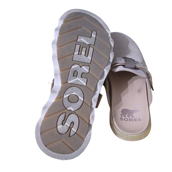 Sorel Viibe Omega Taupe Honey White Suede Clogs Women's Size: 8 Slip-On - Picture 4 of 5